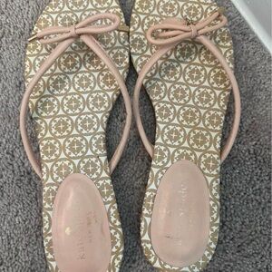 Kate Spade Blush and Gold Patterned Sandals